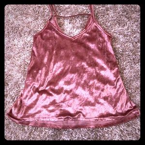 Blush velvet tank. NWOT.